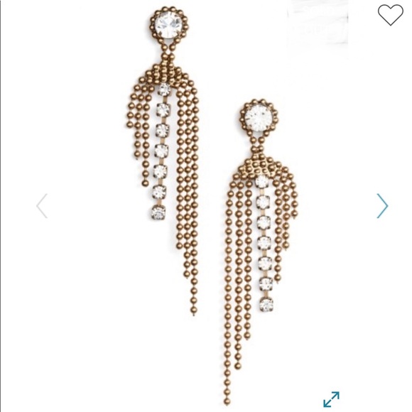 Loren Hope Jewelry - Loren Hope gold rhinestone Glen Fringe Earrings